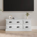 Tv Cabinet Glossy Look White 100x35.5x45 Cm Engineered Wood