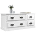 Tv Cabinet Glossy Look White 100x35.5x45 Cm Engineered Wood