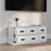Tv Cabinet Glossy Look White 100x35.5x45 Cm Engineered Wood