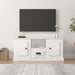 Tv Cabinet Glossy Look White 100x35.5x45 Cm Engineered Wood