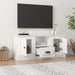 Tv Cabinet Glossy Look White 100x35.5x45 Cm Engineered Wood
