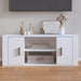 Tv Cabinet Glossy Look White 100x35x40 Cm Engineered Wood