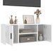 Tv Cabinet Glossy Look White 100x35x40 Cm Engineered Wood