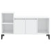 Tv Cabinet Glossy Look White 100x35x55 Cm Engineered Wood