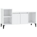 Tv Cabinet Glossy Look White 100x35x55 Cm Engineered Wood