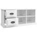 Tv Cabinet Glossy Look White 102x35.5x47.5 Cm Engineered
