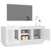 Tv Cabinet Glossy Look White 102x35x45 Cm Engineered Wood