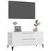 Tv Cabinet Glossy Look White 102x44.5x50 Cm Engineered Wood