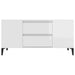 Tv Cabinet Glossy Look White 102x44.5x50 Cm Engineered Wood