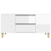 Tv Cabinet Glossy Look White 102x44.5x50 Cm Engineered Wood