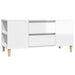 Tv Cabinet Glossy Look White 102x44.5x50 Cm Engineered Wood