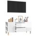 Tv Cabinet Glossy Look White 102x44.5x50 Cm Engineered Wood