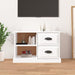 Tv Cabinet Glossy Look White 73x35.5x47.5 Cm Engineered