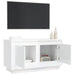 Tv Cabinet Glossy Look White 80x35x45 Cm Engineered Wood
