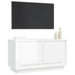 Tv Cabinet Glossy Look White 80x35x45 Cm Engineered Wood