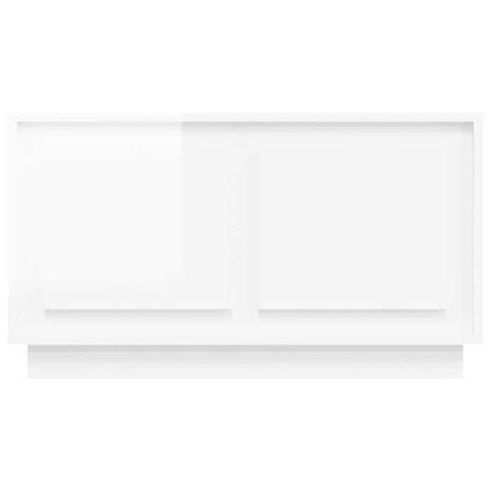 Tv Cabinet Glossy Look White 80x35x45 Cm Engineered Wood