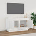 Tv Cabinet Glossy Look White 80x35x45 Cm Engineered Wood
