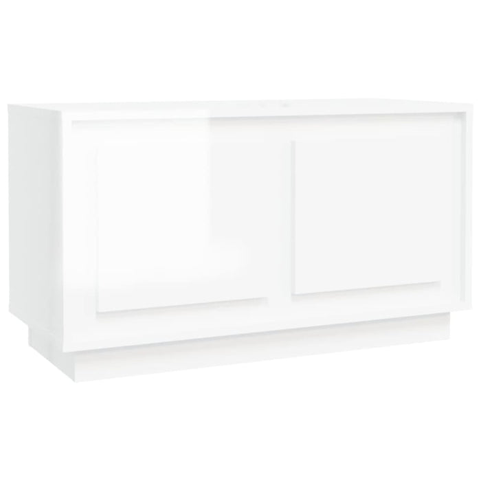 Tv Cabinet Glossy Look White 80x35x45 Cm Engineered Wood