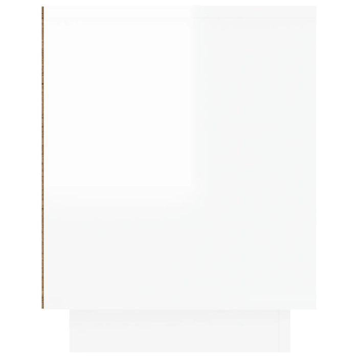 Tv Cabinet Glossy Look White 80x35x45 Cm Engineered Wood