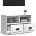 Tv Cabinet Glossy Look White 80x35x50 Cm Engineered Wood