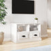 Tv Cabinet Glossy Look White 80x35x50 Cm Engineered Wood
