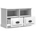 Tv Cabinet Glossy Look White 80x35x50 Cm Engineered Wood
