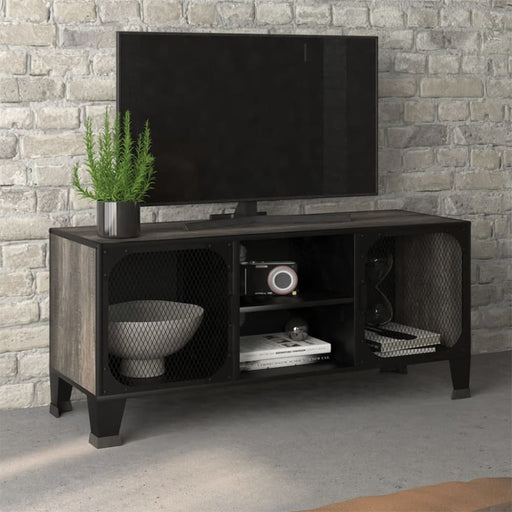 Tv Cabinet Grey 105x36x47 Cm Metal and Mdf Ttpkob