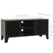 Tv Cabinet Grey 105x36x47 Cm Metal and Mdf Ttpkob