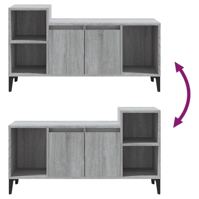 Tv Cabinet Grey Sonoma 100x35x55 Cm Engineered Wood Nxoonl