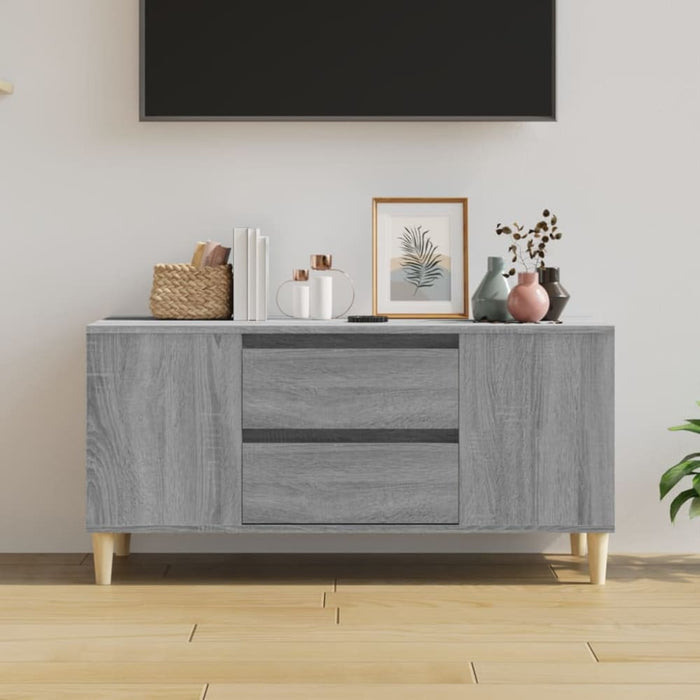 Tv Cabinet Grey Sonoma 102x44.5x50 Cm Engineered Wood Noklbx