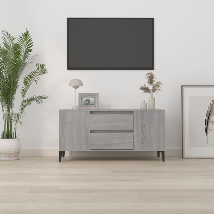 Tv Cabinet Grey Sonoma 102x44.5x50 Cm Engineered Wood Noklob