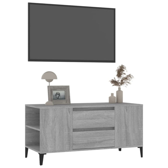 Tv Cabinet Grey Sonoma 102x44.5x50 Cm Engineered Wood Noklob