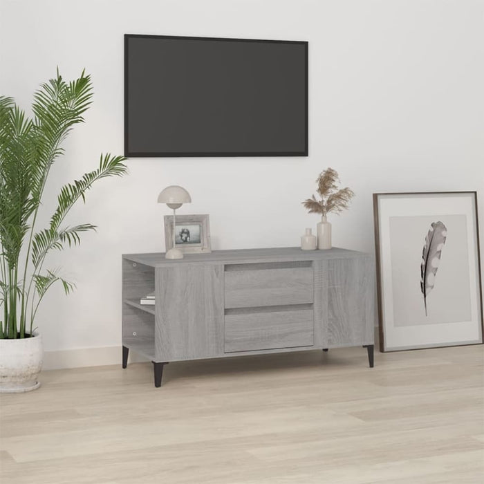 Tv Cabinet Grey Sonoma 102x44.5x50 Cm Engineered Wood Noklob