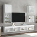 Tv Cabinet with Led Lights White 40.5x30x102 Cm Ntibpi