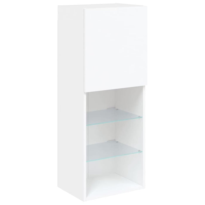 Tv Cabinet with Led Lights White 40.5x30x102 Cm Ntibpi