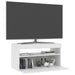 Tv Cabinet with Led Lights White 75x35x40 Cm Nbatko