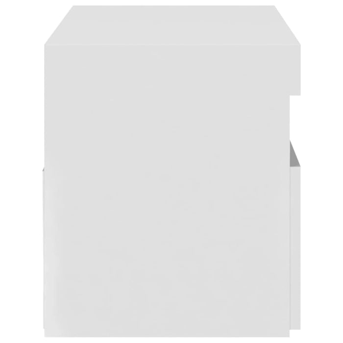 Tv Cabinet with Led Lights White 75x35x40 Cm Nbatko