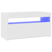 Tv Cabinet with Led Lights White 75x35x40 Cm Nbatko