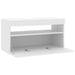 Tv Cabinet with Led Lights White 75x35x40 Cm Nbatko