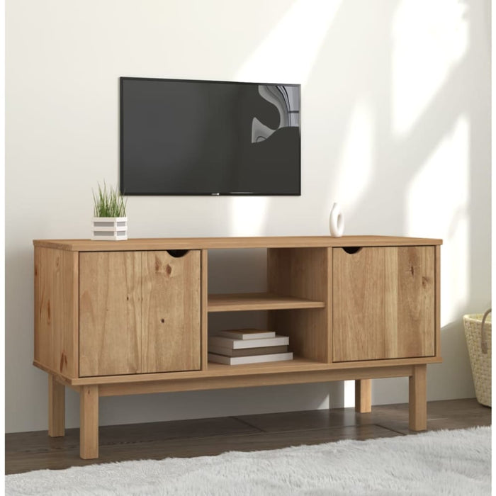Tv Cabinet Otta 113.5x43x57 Cm Solid Wood Pine Tanpka