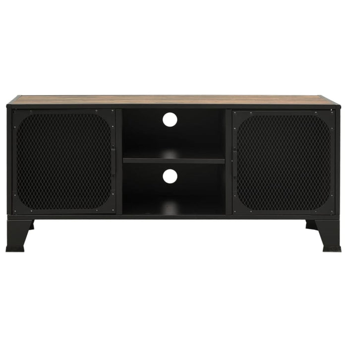 Tv Cabinet Rustic Brown 105x36x47 Cm Metal and Mdf Ttpkbk