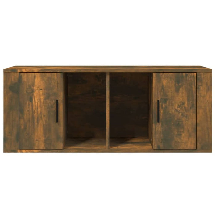Tv Cabinet Smoked Oak 100x35x40 Cm Engineered Wood Nolnbp