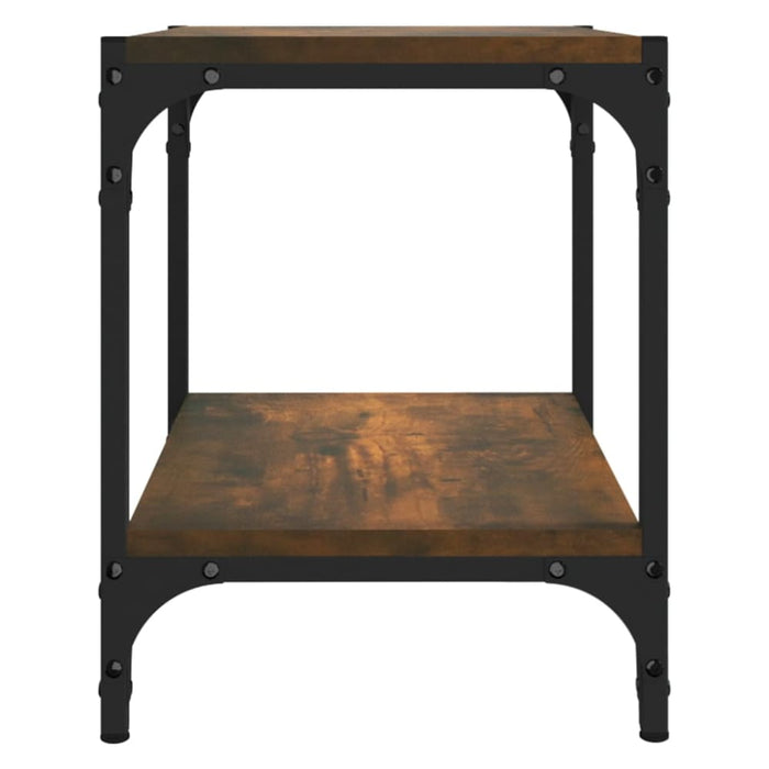 Tv Cabinet Smoked Oak 40x33x41 Cm Engineered Wood and Steel