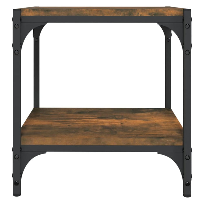 Tv Cabinet Smoked Oak 40x33x41 Cm Engineered Wood and Steel