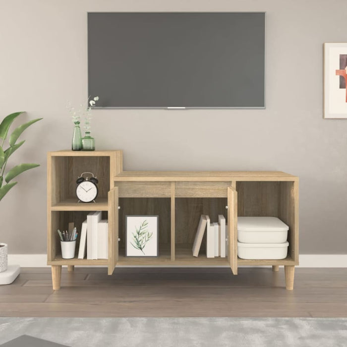 Tv Cabinet Sonoma Oak 100x35x55 Cm Engineered Wood Nxooip