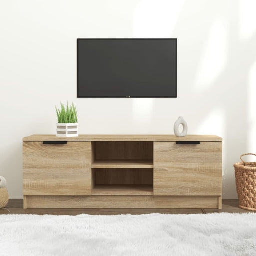 Tv Cabinet Sonoma Oak 102x35x36.5 Cm Engineered Wood Noopoa