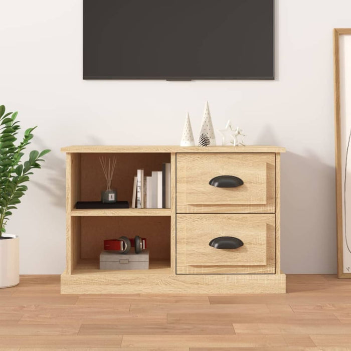Tv Cabinet Sonoma Oak 73x35.5x47.5 Cm Engineered Wood Noloio