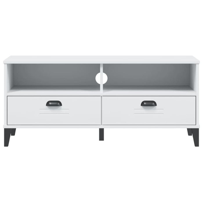 Tv Cabinet Viken White Solid Wood Pine Tiakxk