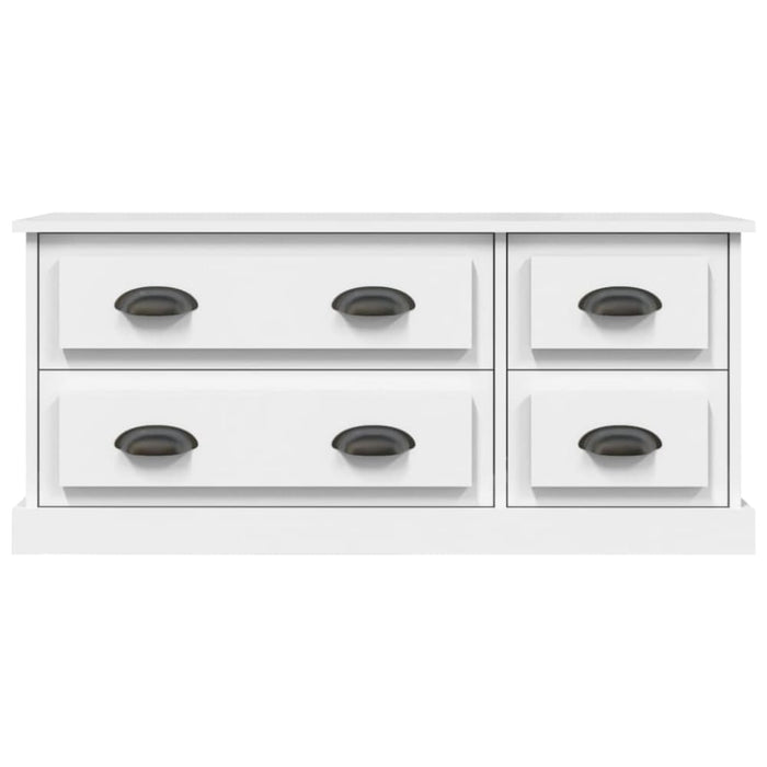 Tv Cabinet White 100x35.5x45 Cm Engineered Wood Nolaan