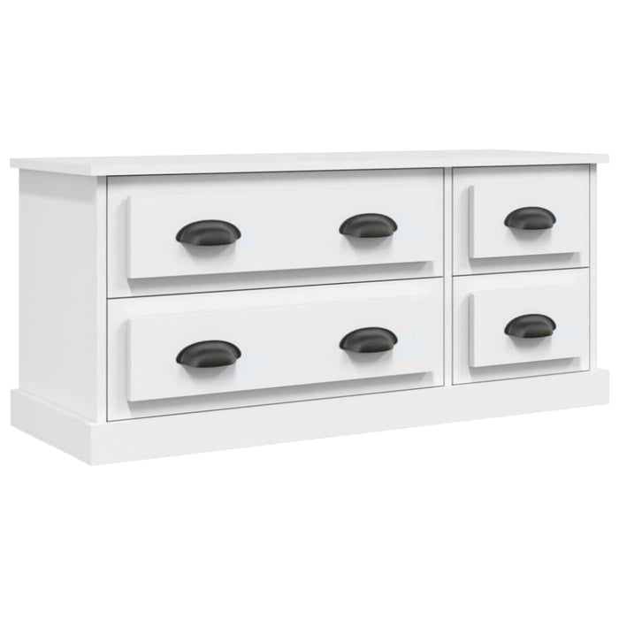 Tv Cabinet White 100x35.5x45 Cm Engineered Wood Nolaan